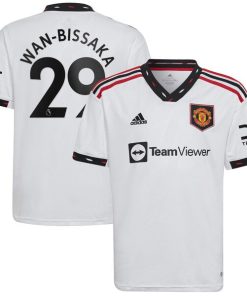 Aaron Wan-Bissaka Manchester United adidas Youth 2022/23 Away Replica Player Jersey - White