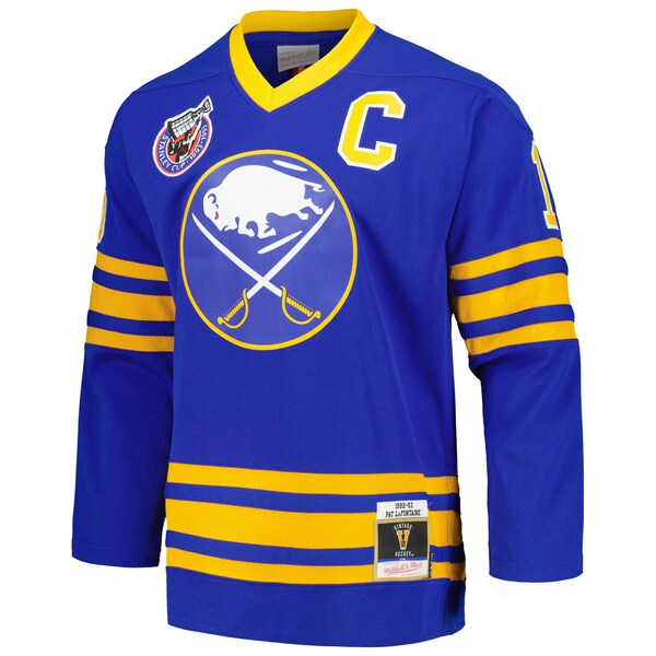 Pat LaFontaine Buffalo Sabres Captain Patch 1992/93 Blue Line Player Jersey - Royal - Image 2