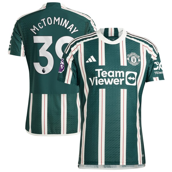 Scott McTominay Manchester United adidas 2023/24 Away Authentic Player Jersey - Green/Red - Image 2