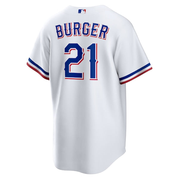 Jake Burger Texas Rangers Nike Home Replica Jersey - White - Image 4