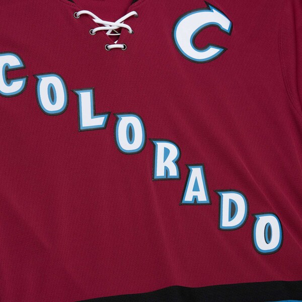 Joe Sakic Colorado Avalanche 2001/02 Blue Line Alternate Player Jersey - Burgundy - Image 7