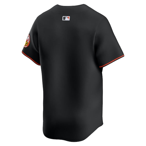 Baltimore Orioles Nike Limited Alternate Blank Replica Jersey - Black/White - Image 4