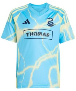 Alternative view of Philadelphia Union adidas Youth 2025 The Voltage Kit Replica Custom Jersey - Blue