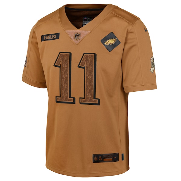 A.J. Brown Philadelphia Eagles Nike Youth 2023 Salute To Service Limited Jersey - Brown - Image 2