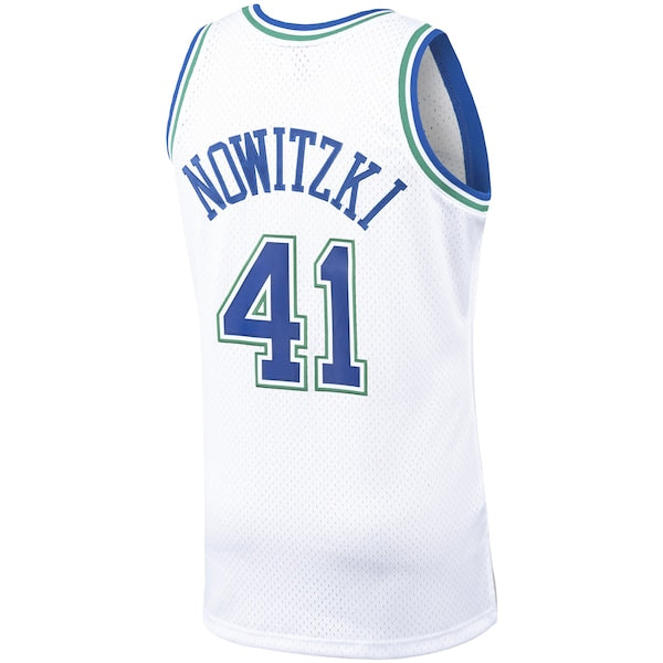 Dirk Nowitzki Dallas Mavericks 1998/99 Hardwood Classics Swingman Jersey - White - Image 3