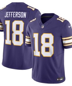 Alternative view of Justin Jefferson Minnesota Vikings Nike Vapor F.U.S.E. Limited Jersey - Purple/White