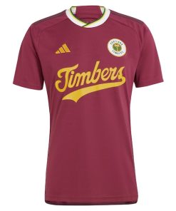 Alternative view of Portland Timbers adidas 2024 Archive Custom Replica Jersey - Red
