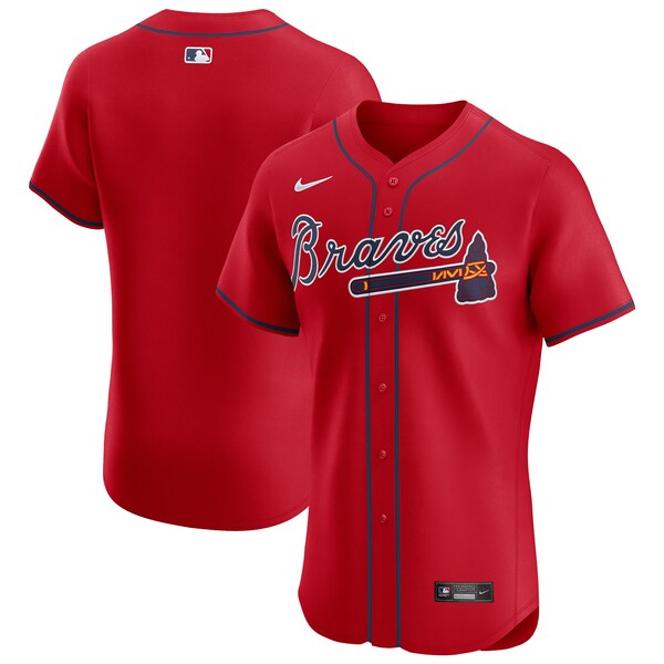 Atlanta Braves Nike Alternate Elite Jersey - Red - Image 2