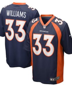 Alternative view of Javonte Williams Denver Broncos Nike Home Game Player Jersey - Navy/Orange