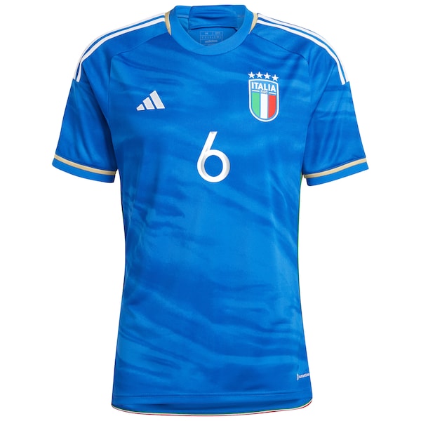 Marco Verratti Italy National Team adidas 2023 Home Replica Jersey - Blue - Image 2
