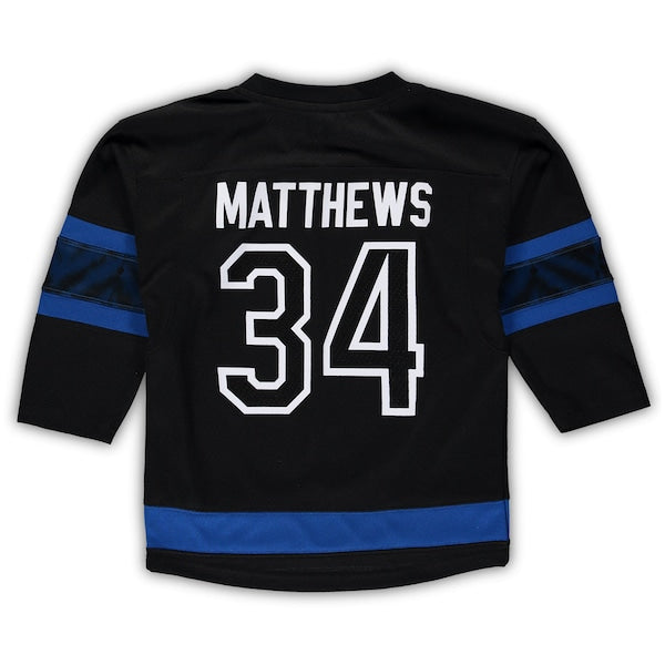 Auston Matthews Toronto Maple Leafs Preschool Alternate Replica Player Jersey - Black/Royal - Image 7