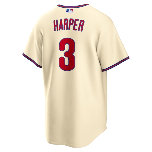 Bryce Harper Philadelphia Phillies Nike Alternate Replica Jersey - Cream - Image 3