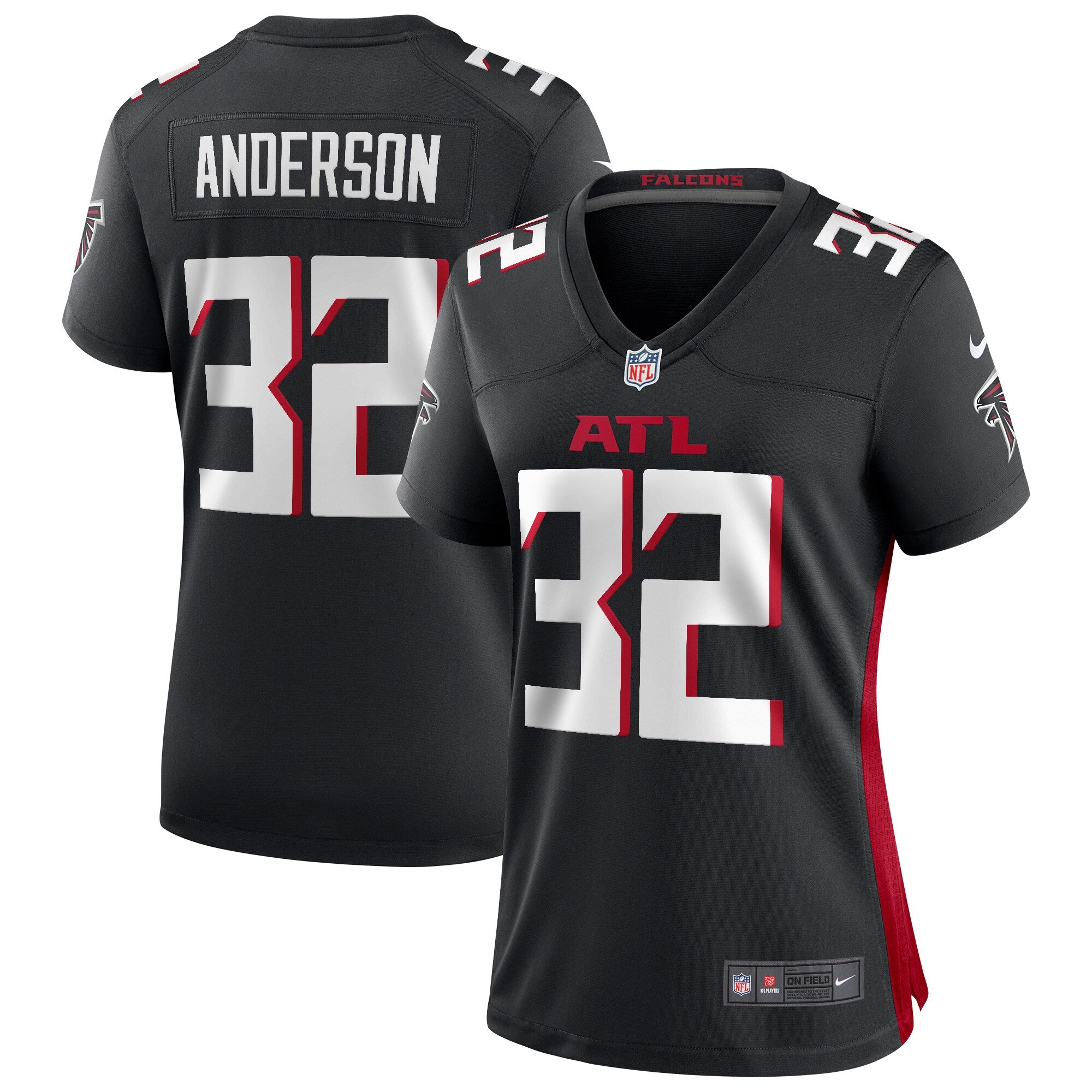 Jamal Anderson Atlanta Falcons Nike Women's Retired Game Jersey - Red/Black - Image 5
