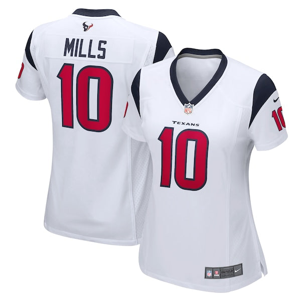 Davis Mills Houston Texans Nike Women's Game Player Jersey - White/Navy - Image 2