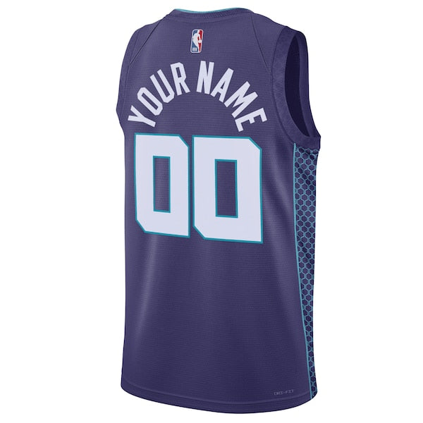 Charlotte Hornets Jordan Brand Unisex 2022/23 Swingman Custom Jersey - Statement Edition - Teal - Image 3