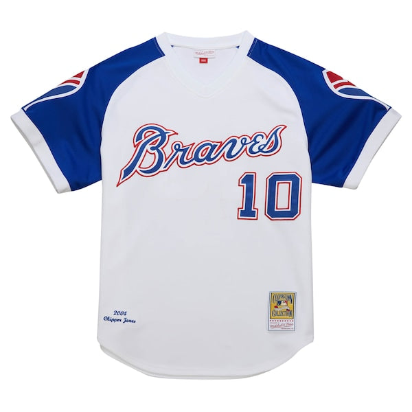 Chipper Jones Atlanta Braves 2004 Cooperstown Collection Authentic Throwback Jersey - White - Image 3