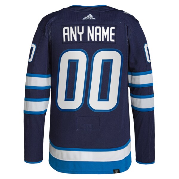 Winnipeg Jets adidas Home Primegreen Authentic Custom Jersey - Navy - Image 3