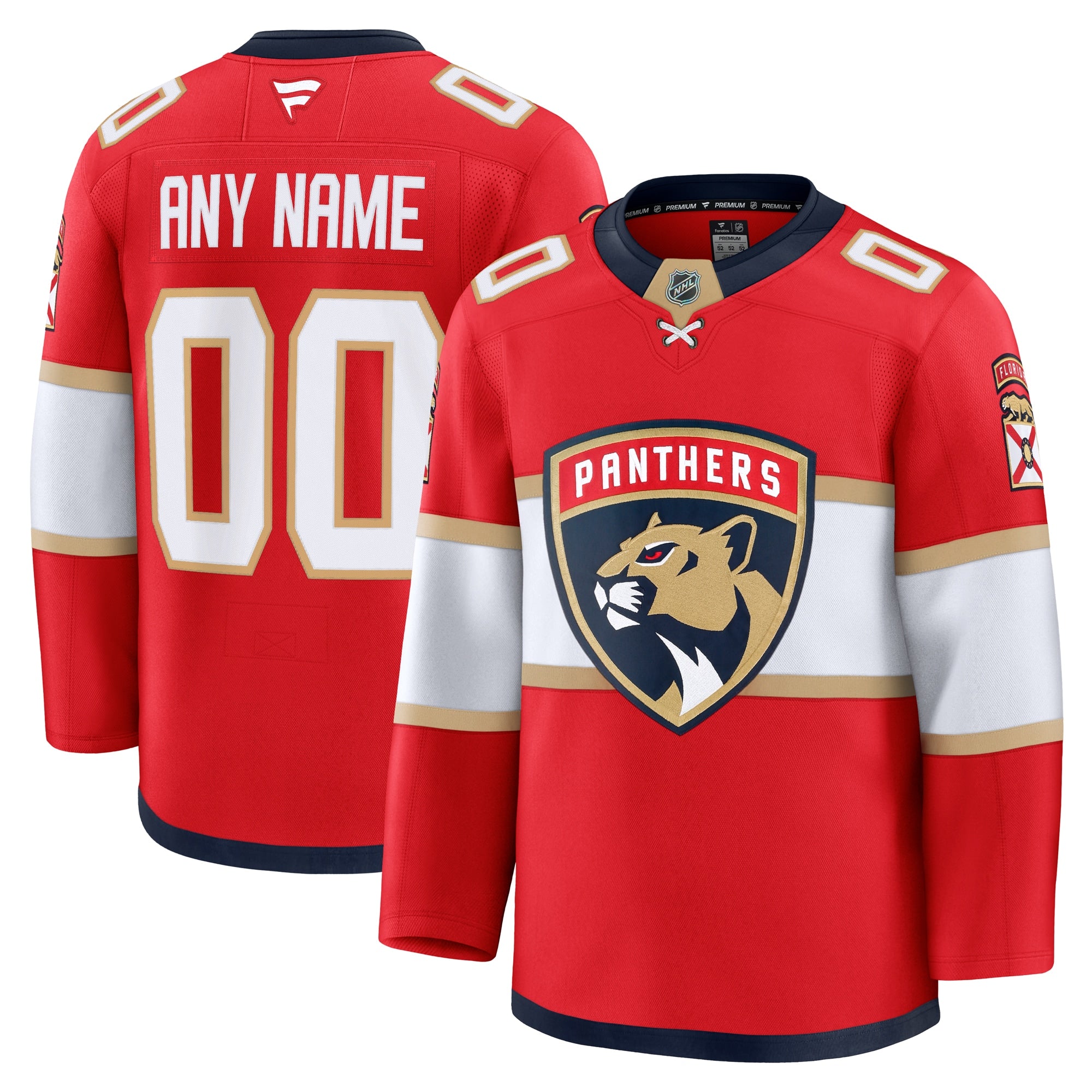 Florida Panthers Away Premium Custom Jersey - White/Red - Image 5