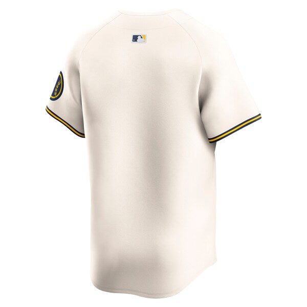 Milwaukee Brewers Nike Home Limited Jersey - Cream - Image 3