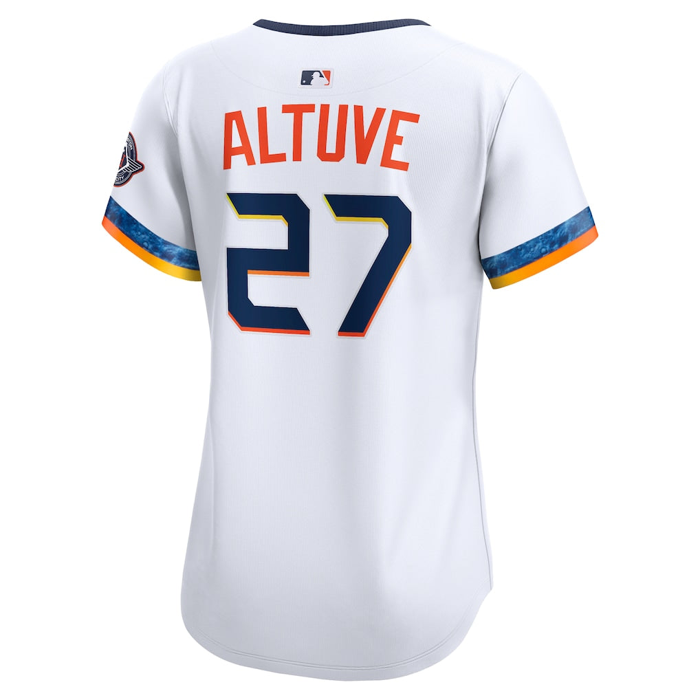 Jose Altuve Houston Astros Nike Women's 2025 City Connect Limited Player Jersey - White - Image 3