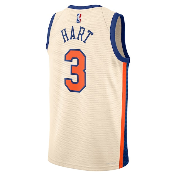 Josh Hart New York Knicks Nike Unisex 2025/26 Swingman Jersey - Cream - City Edition - Image 5