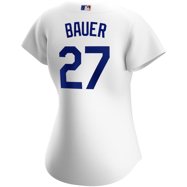 Nike Trevor Bauer Los Angeles Dodgers Women's Home Official Replica Player Jersey - White - Image 3