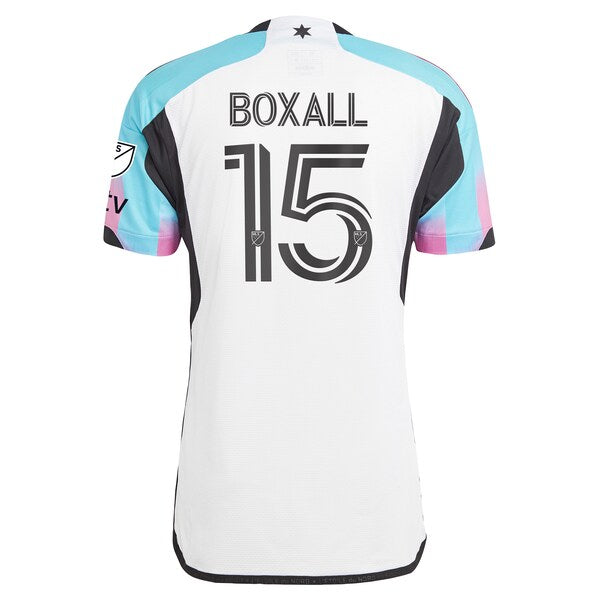 Michael Boxall Minnesota United FC adidas 2024 The Northern Lights Kit Authentic Jersey - White - Image 3