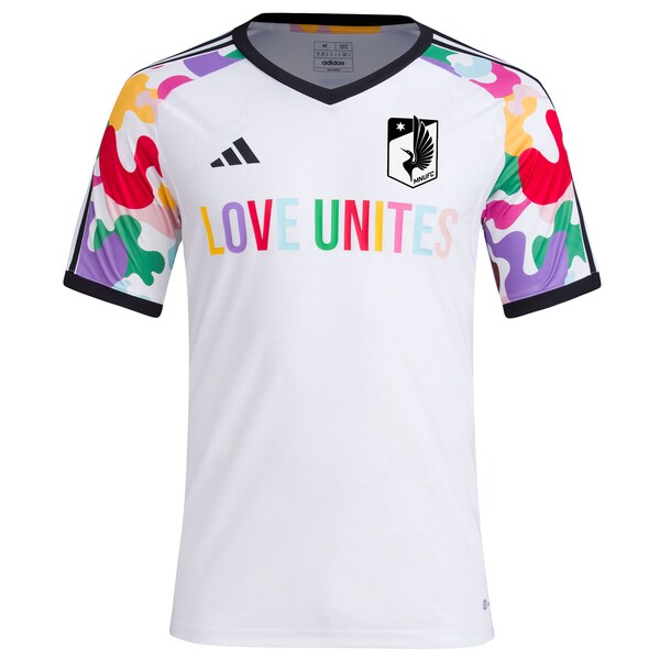 Minnesota United FC adidas 2024 Pride Pre-Match Top - White - Image 3