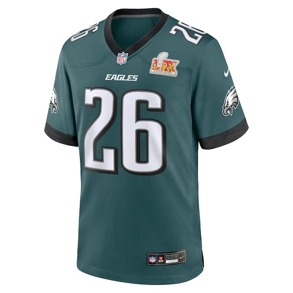 Saquon Barkley Philadelphia Eagles Nike Super Bowl LIX Game Player Jersey - Midnight Green - Image 2