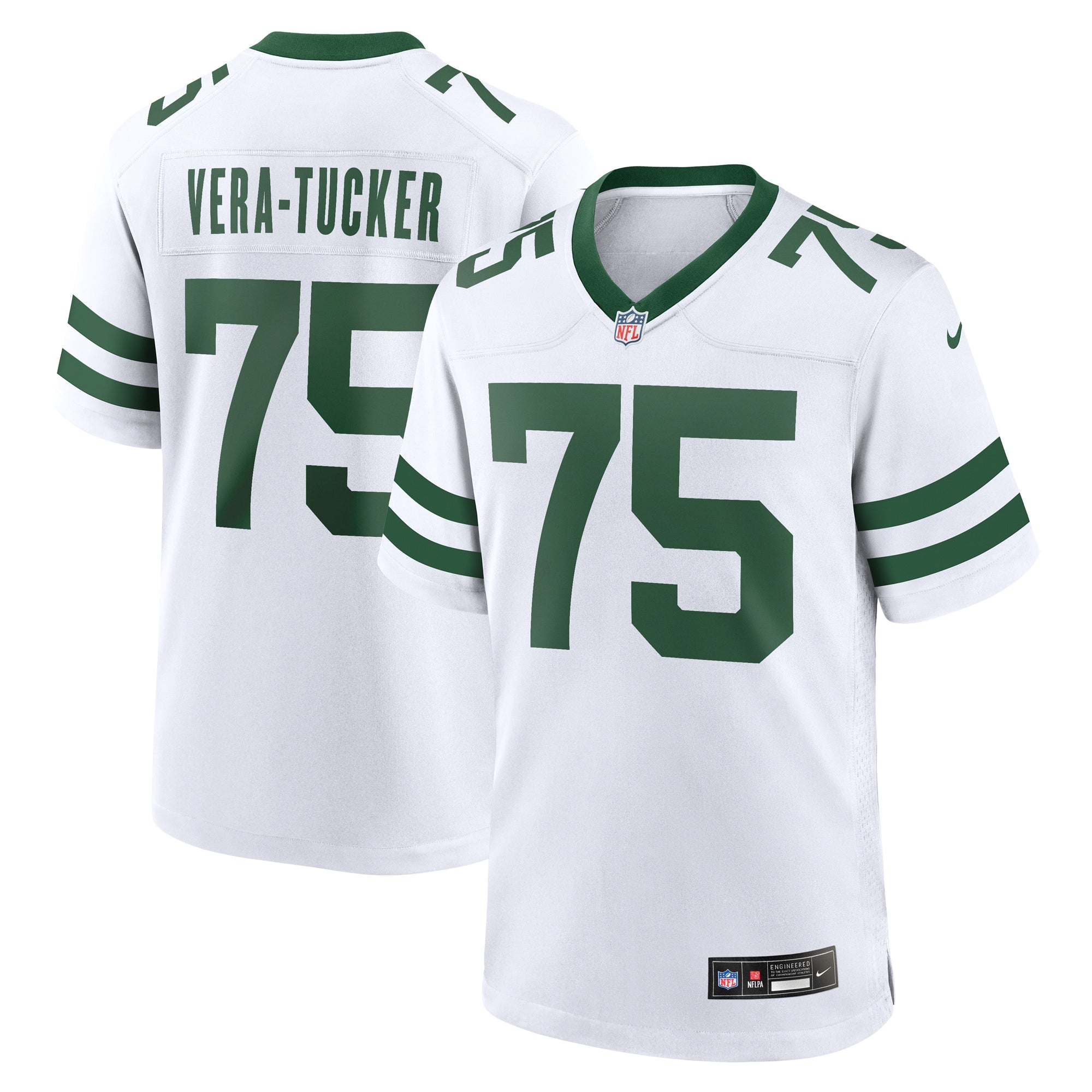 Alijah Vera-Tucker New York Jets Nike Game Player Jersey - Gotham Green/White - Image 9