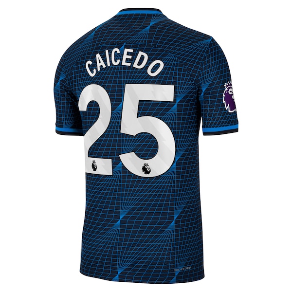 Mois¨¦s Caicedo Chelsea Nike 2023/24 Away Match Authentic Player Jersey - Navy - Image 3