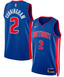 Alternative view of Cade Cunningham Detroit Pistons Nike Unisex Swingman Jersey - Statement Edition - Black/Blue/White