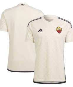 AS Roma adidas 2023/24 Away Replica Jersey - Cream
