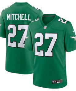 Alternative view of Quinyon Mitchell Philadelphia Eagles Nike Alternate Game Jersey -  Kelly Green/Green