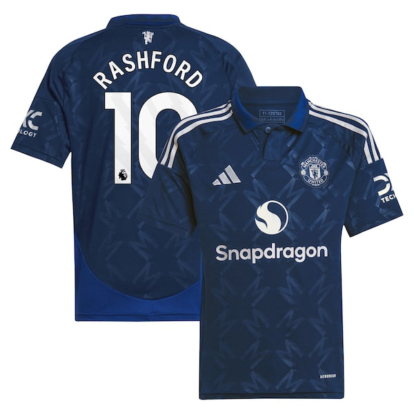 Marcus Rashford Manchester United adidas Youth 2024/25 Away Replica Player Jersey - Navy - Image 2