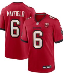 Alternative view of Baker Mayfield Tampa Bay Buccaneers Nike 50th Season Team Game Jersey - Red/Creamsicle