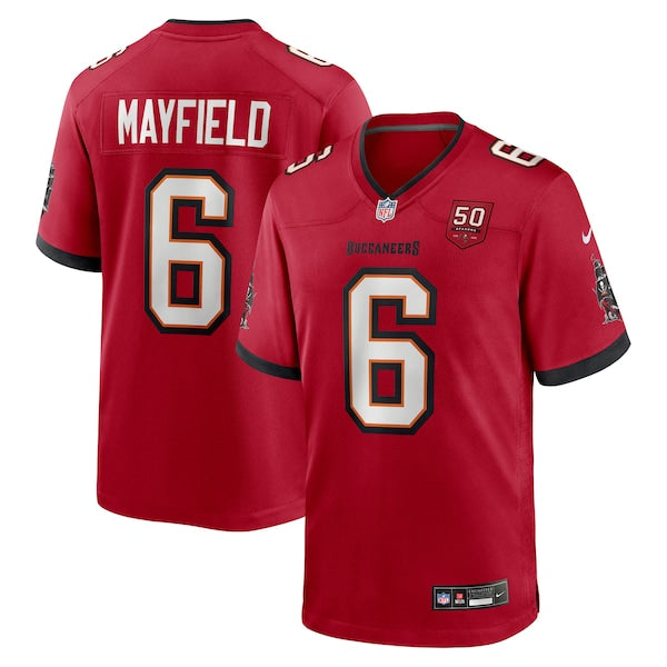 Baker Mayfield Tampa Bay Buccaneers Nike 50th Season Team Game Jersey - Red/Creamsicle - Image 2