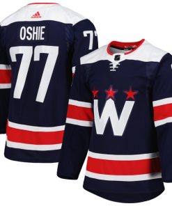 Alternative view of TJ Oshie Washington Capitals adidas Alternate Primegreen Authentic Player Jersey - Navy/Red