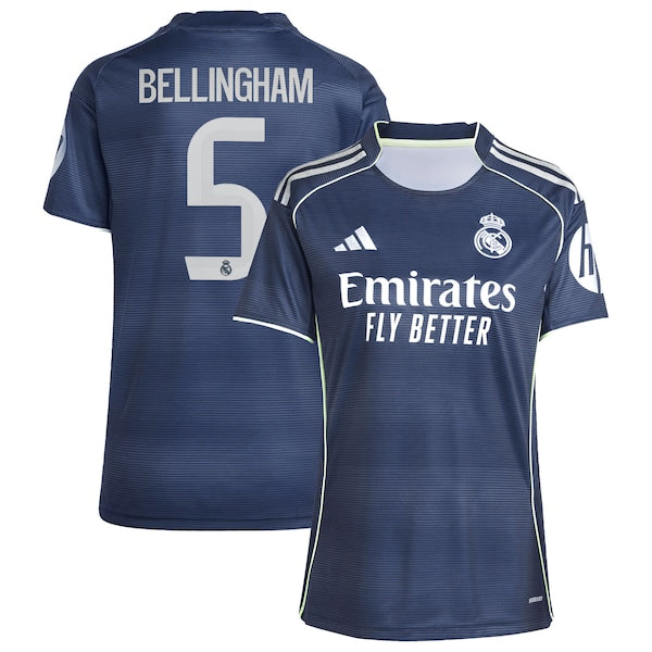 Jude Bellingham Los Merengues adidas Women's 2025/26 Away Replica Player Jersey - Blue/White - Image 2