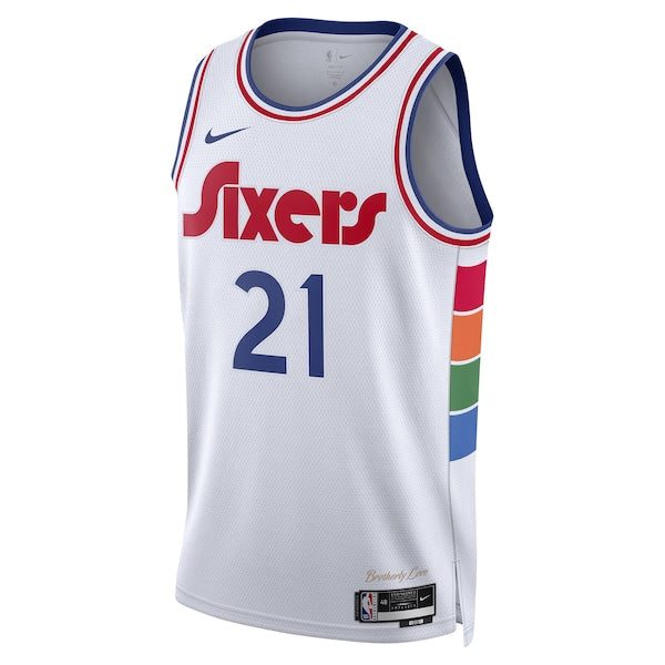 Joel Embiid Philadelphia 76ers Nike Unisex 2024/25 Swingman Player Jersey - City Edition - White - Image 2