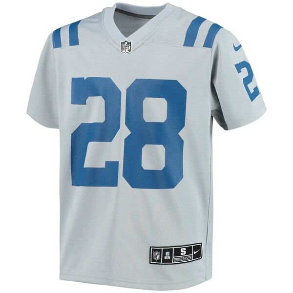 Jonathan Taylor Indianapolis Colts Nike Youth Inverted Team Game Jersey - Gray - Image 2