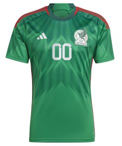 Alternative view of Mexico National Team adidas 2022/23 Home Custom Authentic Jersey - Green