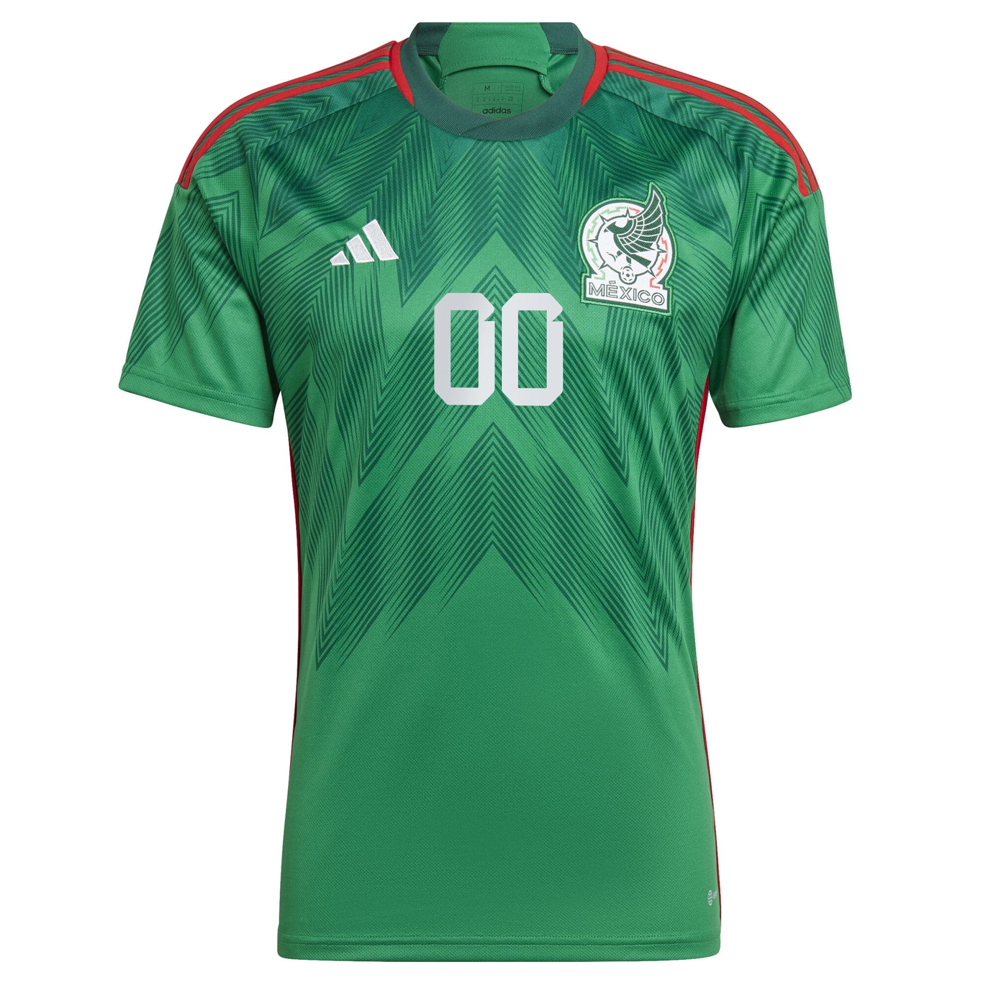 Mexico National Team adidas 2022/23 Home Custom Authentic Jersey - Green - Image 2