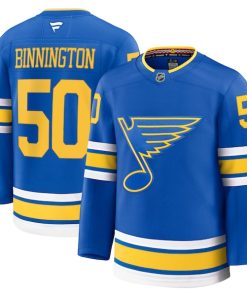 Jordan Binnington St. Louis Blues  Home Premium Player Jersey - Blue/White