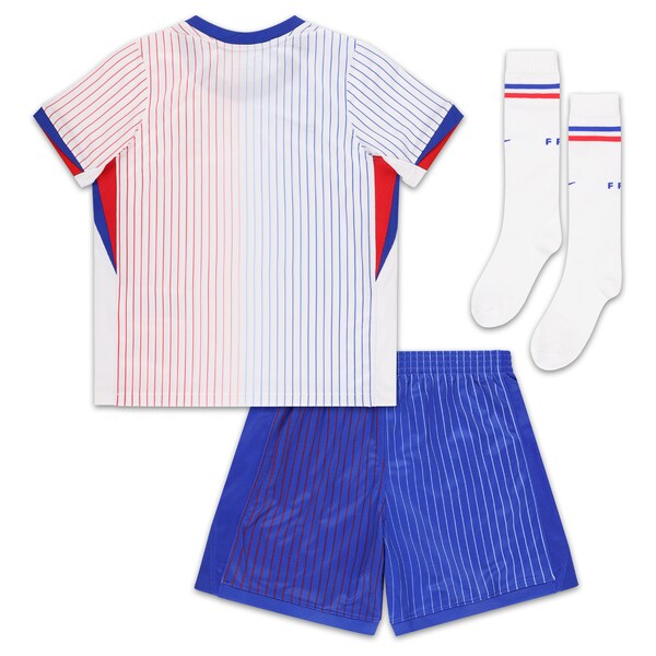 France National Team Nike Preschool 2024 Away Replica Stadium Kit Set - White - Image 3