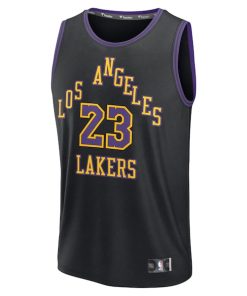 Alternative view of LeBron James Los Angeles Lakers  2025/26 City Edition Fast Break Jersey - Black