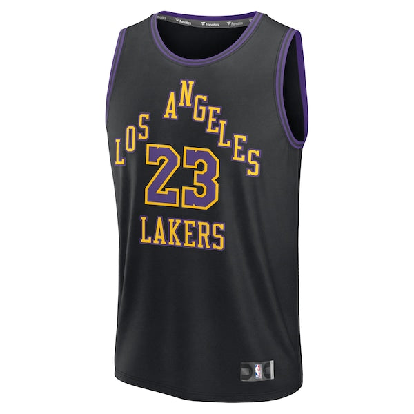 LeBron James Los Angeles Lakers 2025/26 City Edition Fast Break Jersey - Black - Image 2