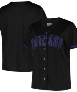 Chicago Cubs Profile Women's Plus Size Pop Fashion Jersey - Black