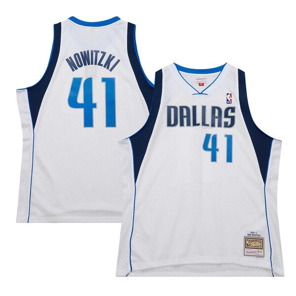 Dirk Nowitzki Dallas Mavericks 2010/11 Hardwood Classics Swingman Jersey - White - Image 2