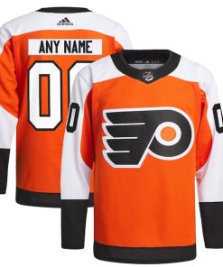 Philadelphia Flyers adidas  Home  Primegreen Authentic Custom Jersey - Burnt Orange